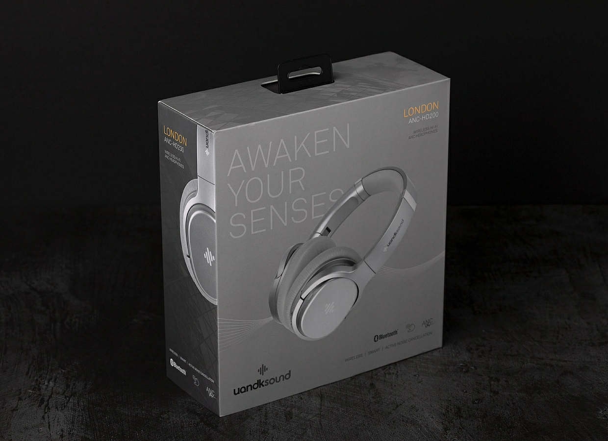 vista packaging caja diseño plata