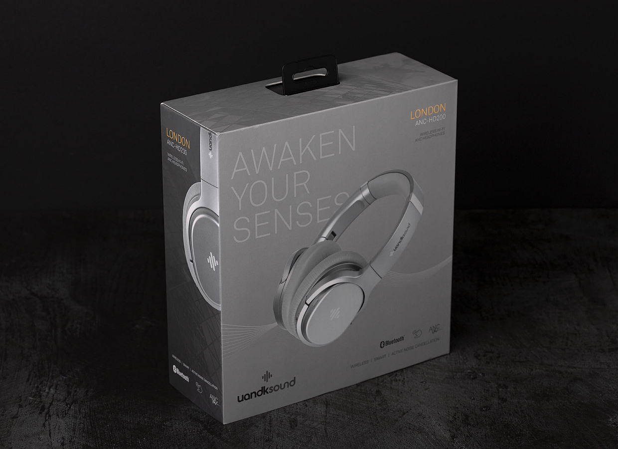 vista packaging caja diseño plata