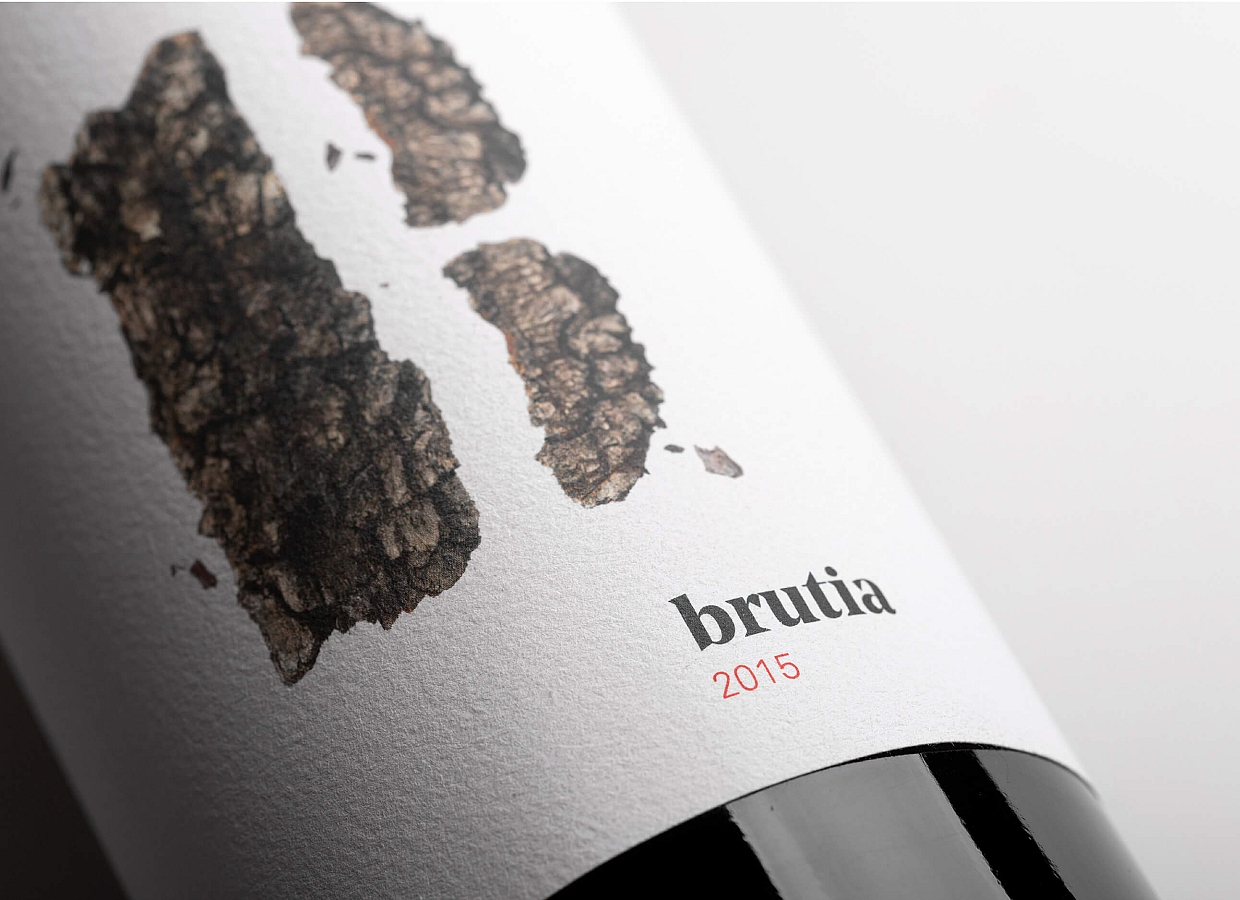vista real etiqueta de vino brutia