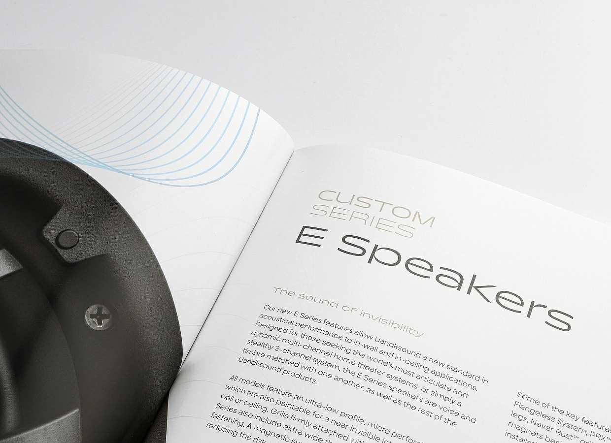 Diseño de catálogo corporativo y de producto para Uandksound 2021