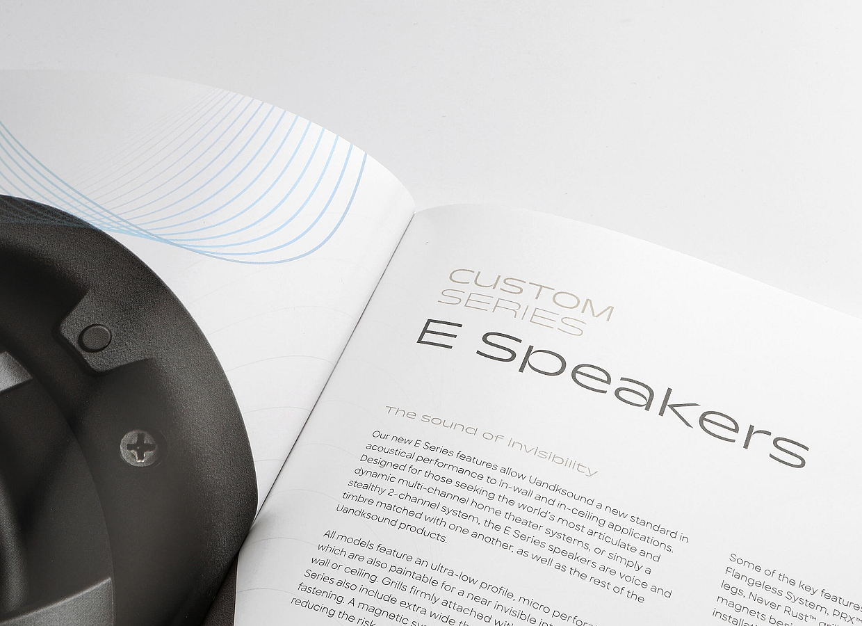 Diseño de catálogo corporativo y de producto para Uandksound 2021