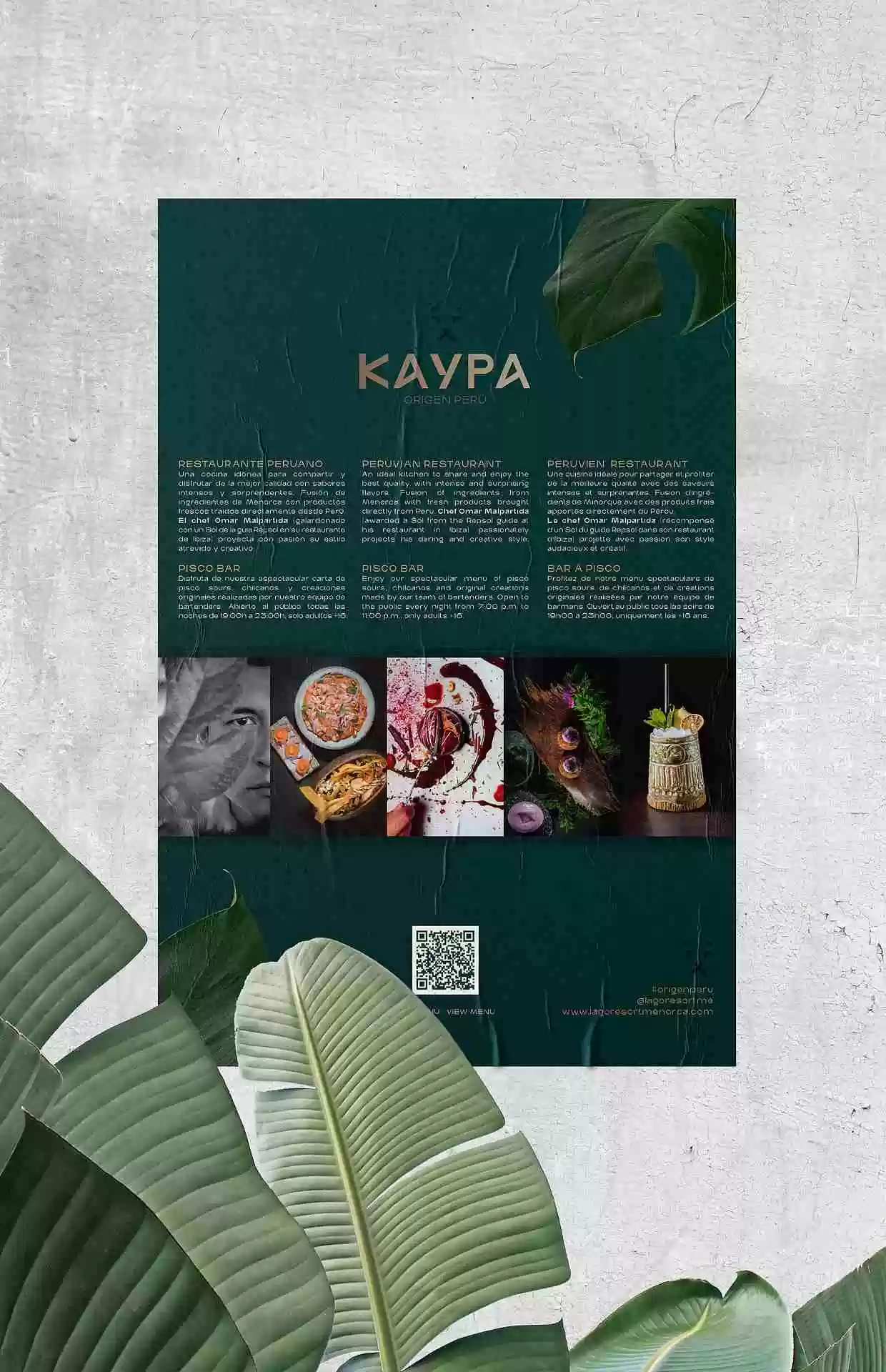 Diseño de logotipo para restaurante peruano Kaypa en Menorca