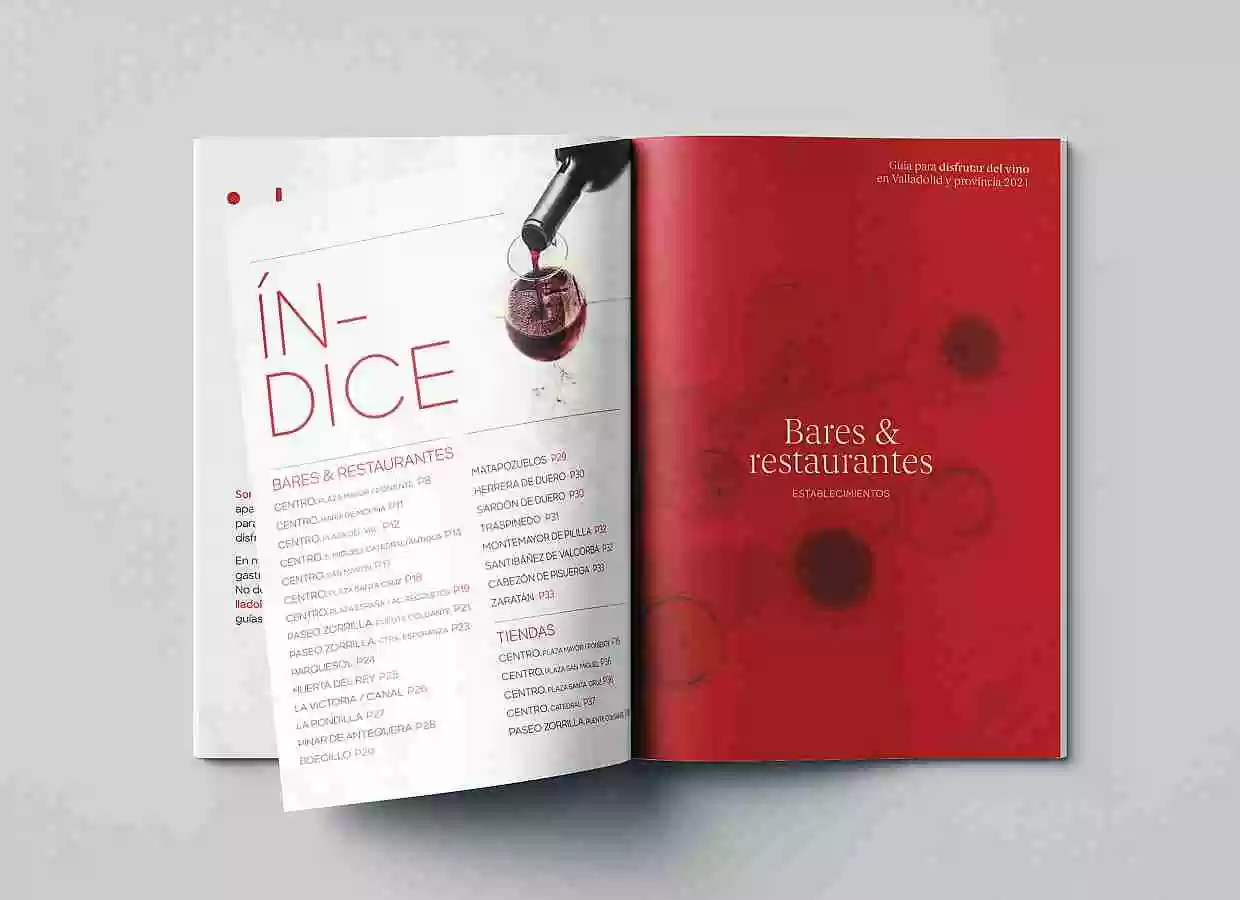 Diseño de folleto Guía del vino 2021