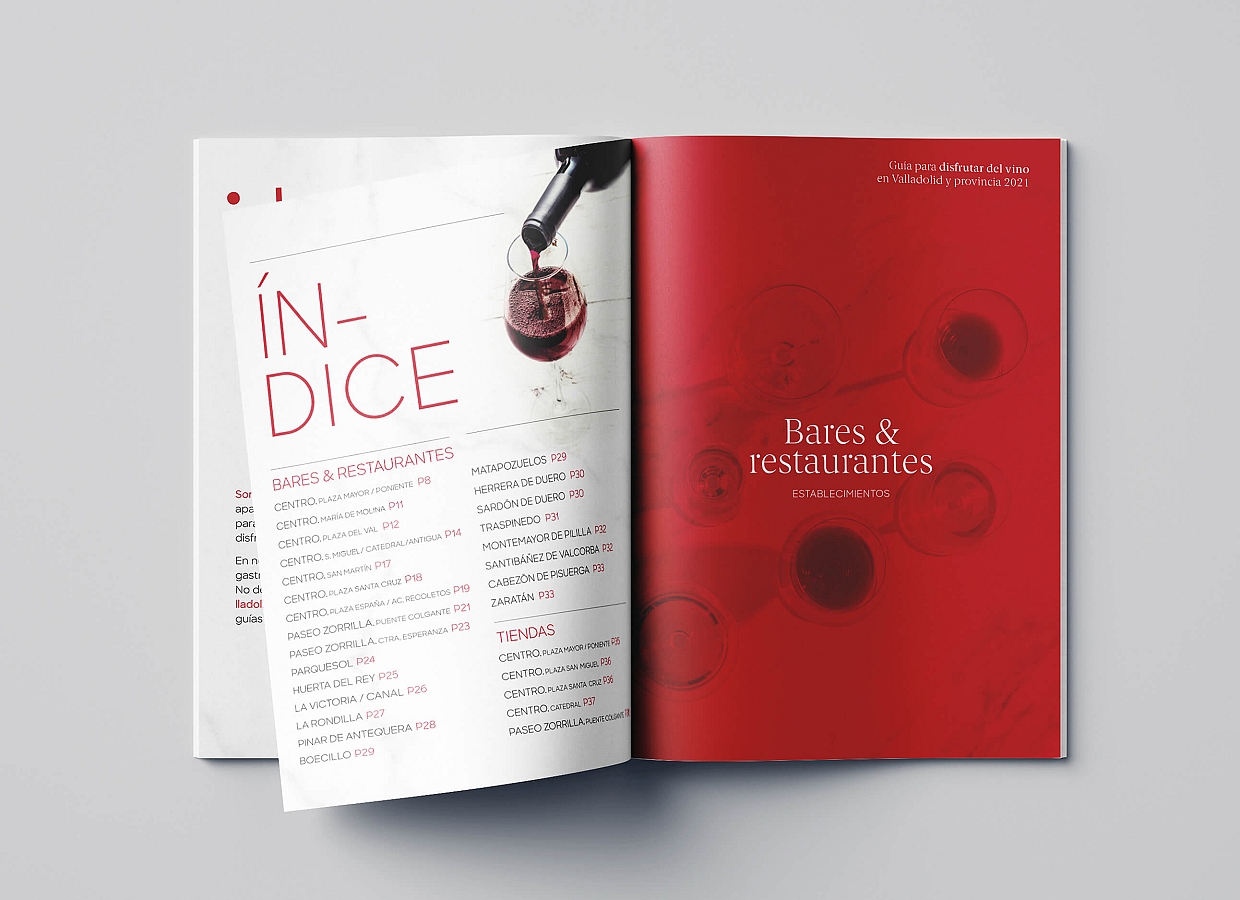 Diseño de folleto Guía del vino 2021