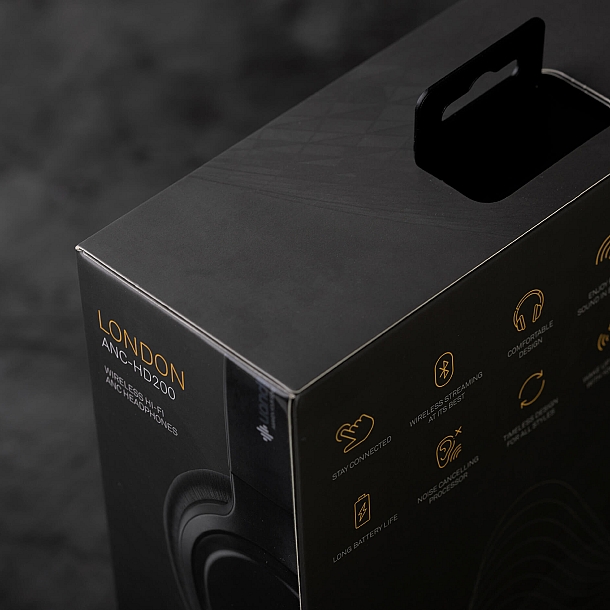 vista superior asa packaging diseño oscuro